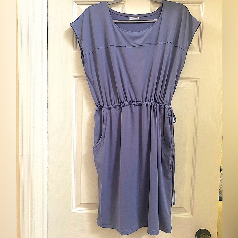 Columbia Omni Shield UPF+ Cinch Waist Slate Dress Large
